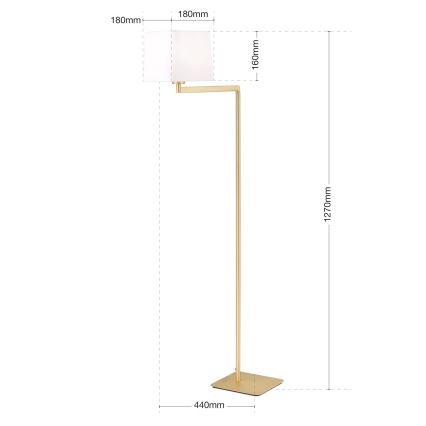 Lampada con piedistallo CARLTON 1xE27/40W/230V bianco/oro
