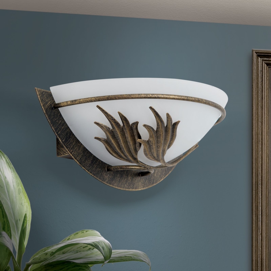 Applique FLEUR 1xE14/60W/230V bronzo