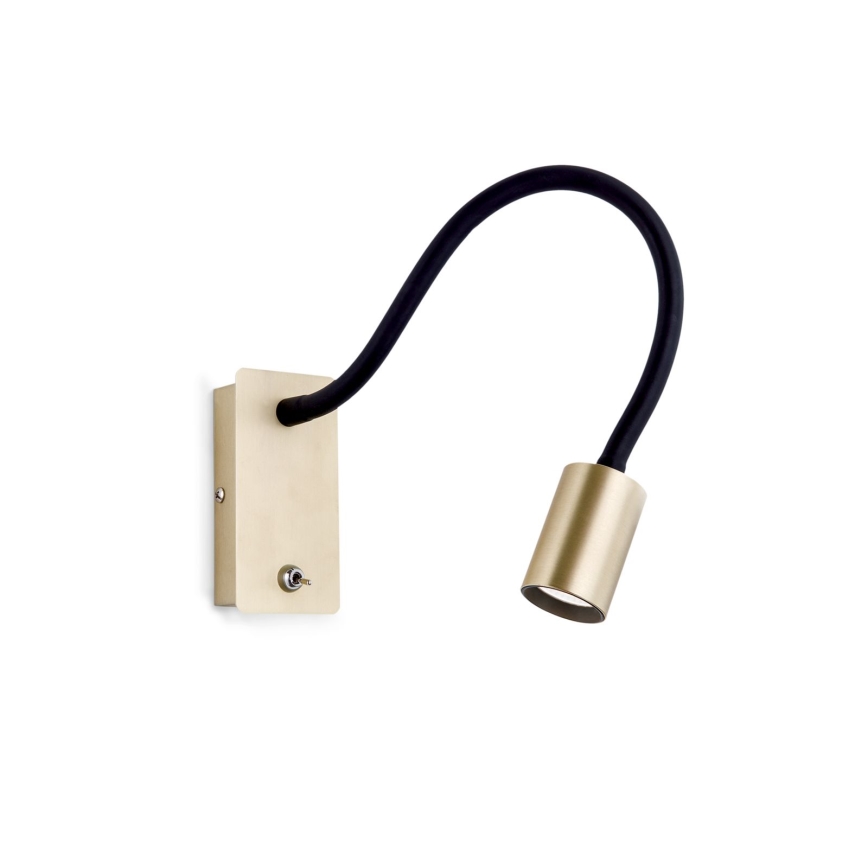LED Lampada flessibile da parete piccola KURT LED/5W/230V oro