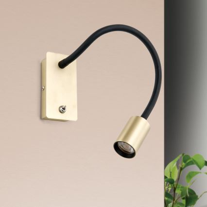 LED Lampada flessibile da parete piccola KURT LED/5W/230V oro