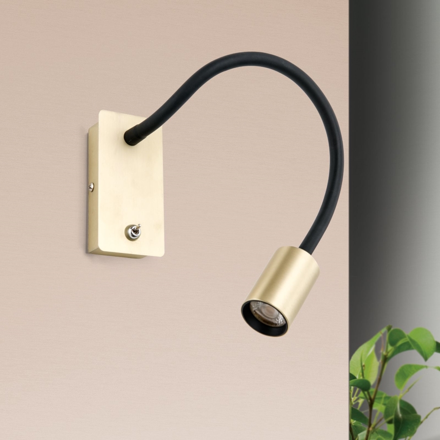LED Lampada flessibile da parete piccola KURT LED/5W/230V oro
