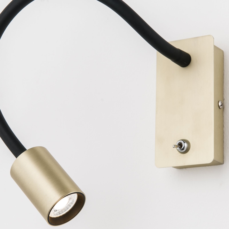LED Lampada flessibile da parete piccola KURT LED/5W/230V oro