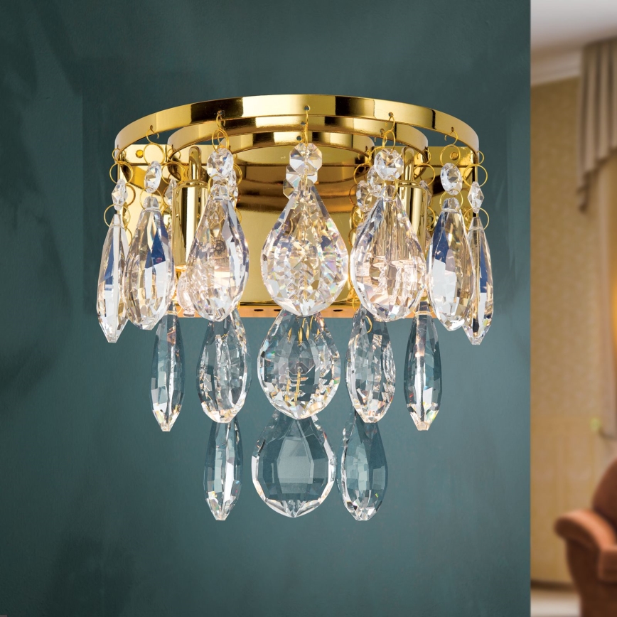 Applique di cristallo CELESTE 2xG9/40W/230V oro
