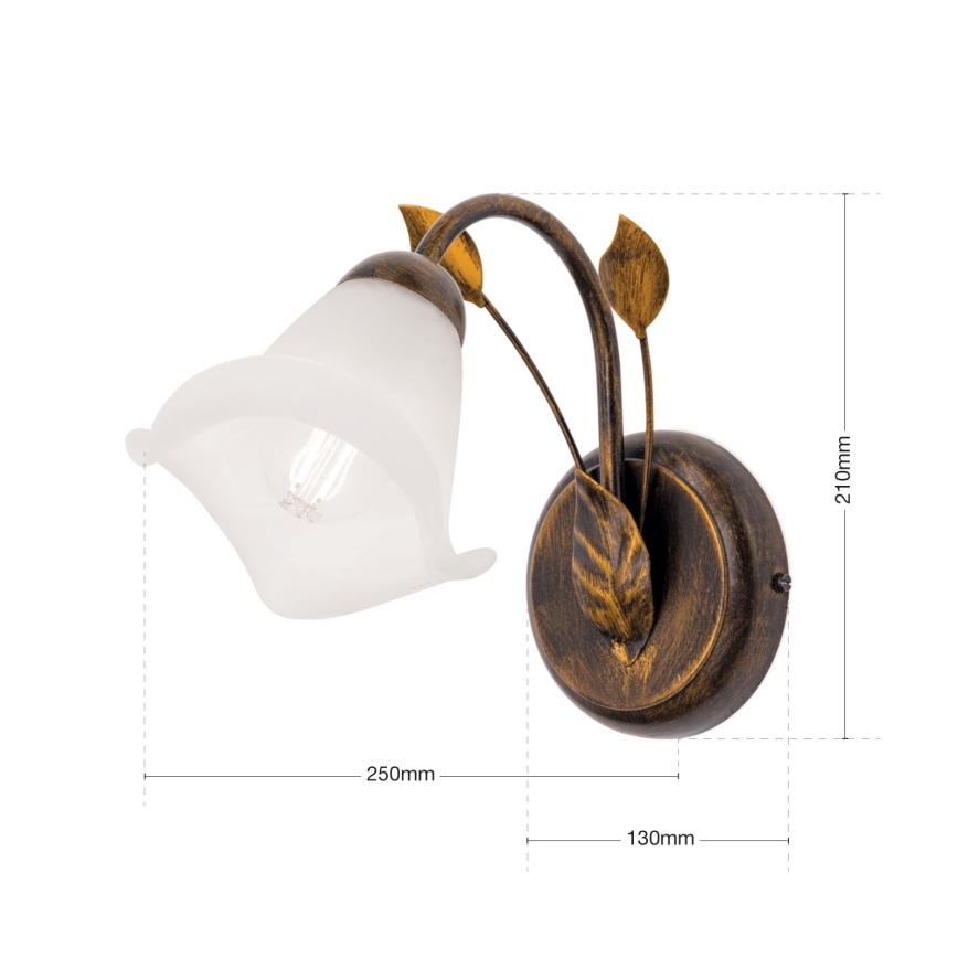 Applique SISI 1xE14/40W/230V bronzo/patina