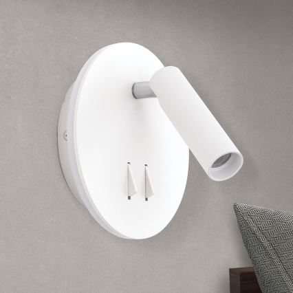 Luce Spot da parete a LED LENNY LED/6W/230V + LED/3W bianco