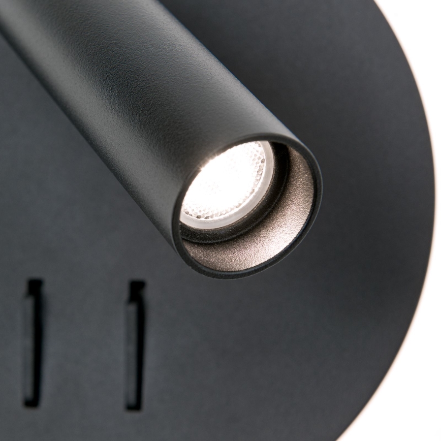 Luce Spot da parete a LED LENNY LED/6W/230V + LED/3W nero
