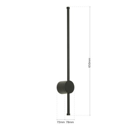 Illuminazione a LED per specchi da bagno FERDINAND LED/12W/230V IP54 nero