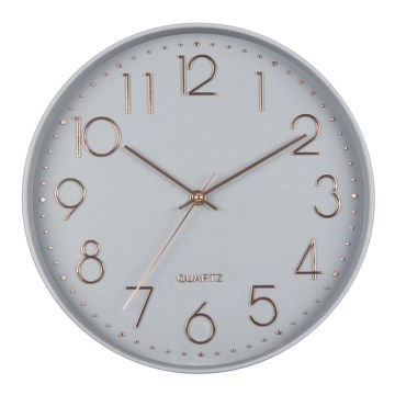 Orologio da parete 1xAA 29 cm grigio/oro rosa