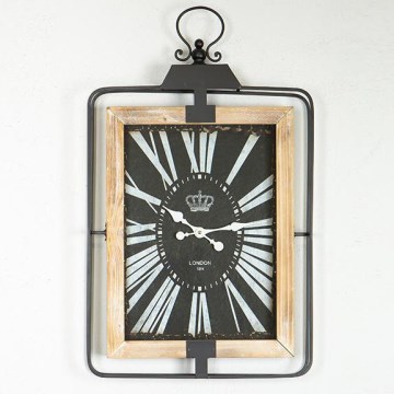 Orologio da parete 1xAA 76x46 beige/nero