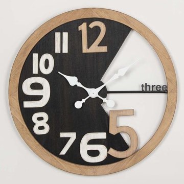 Orologio da parete 1xAA diametro 59,5 cm beige/nero