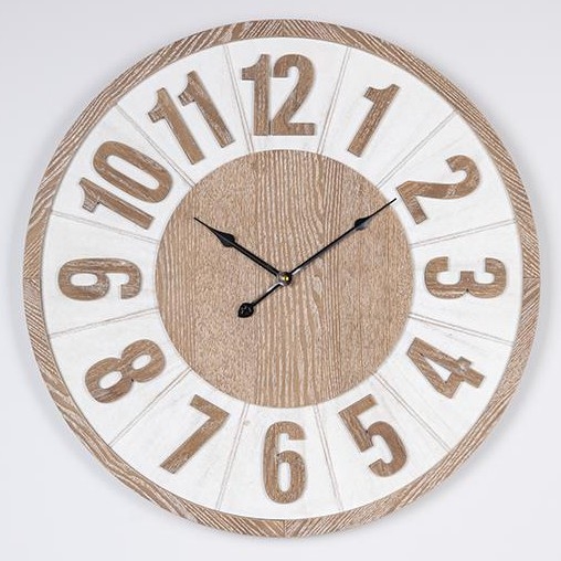 Orologio da parete 1xAA diametro 60 cm beige/bianco