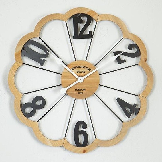 Orologio da parete 1xAA diametro 60 cm beige/nero