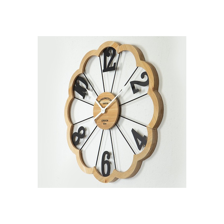 Orologio da parete 1xAA diametro 60 cm beige/nero