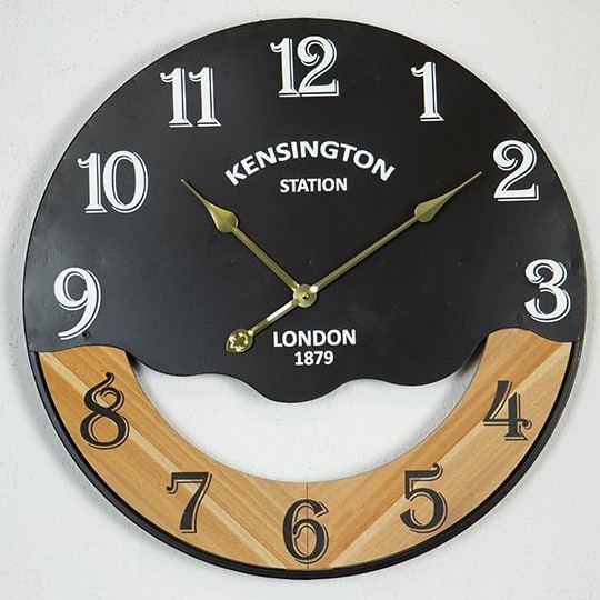 Orologio da parete 1xAA diametro 60 cm nero/beige