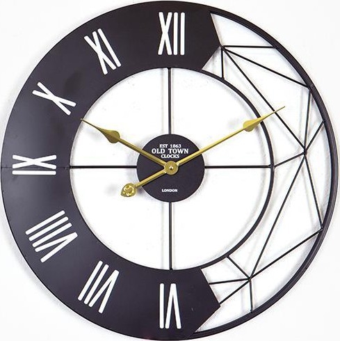 Orologio da parete 1xAA diametro 60 cm nero