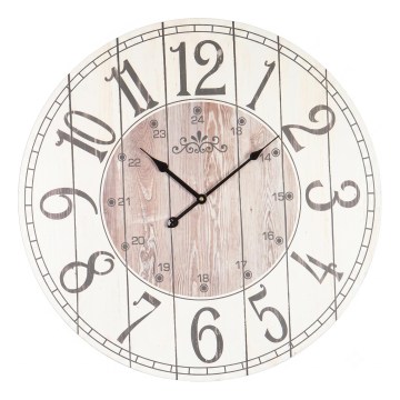 Orologio da parete 1xAA Ø 58,2 cm bianco/beige