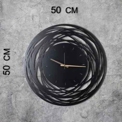 Orologio da parete 50 cm 1xAA nero/oro