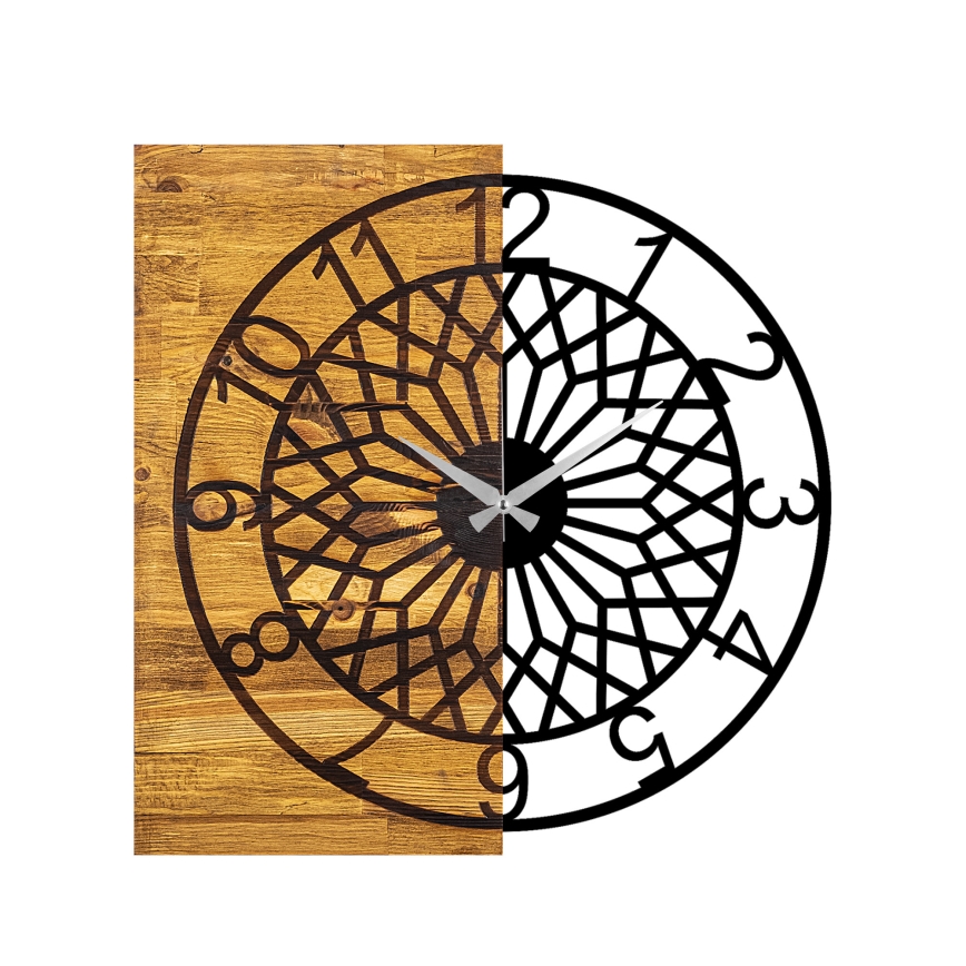 Orologio da parete 57x58 cm 1xAA legno/metallo