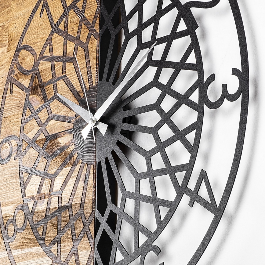 Orologio da parete 57x58 cm 1xAA legno/metallo
