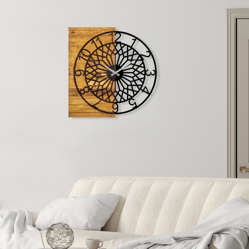 Orologio da parete 57x58 cm 1xAA legno/metallo