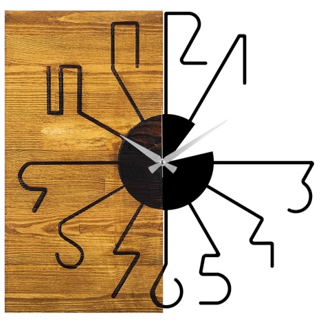Orologio da parete 58 cm 1xAA legno/metallo
