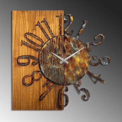 Orologio da parete 58x58 cm 1xAA legno/metallo