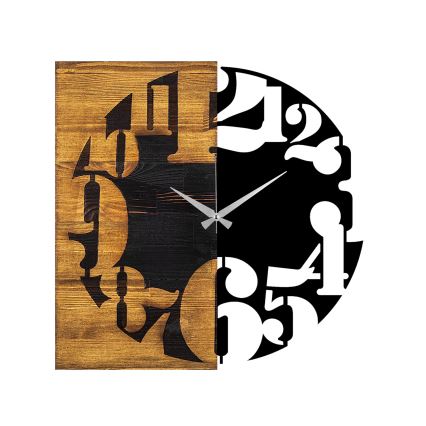 Orologio da parete 58x58 cm 1xAA legno/metallo