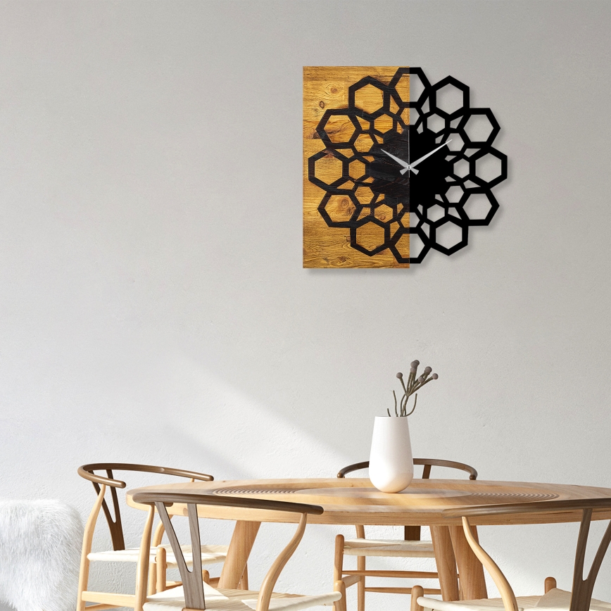 Orologio da parete 58x58 cm 1xAA legno/metallo