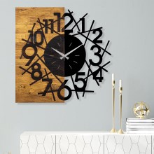 Orologio da parete 59x58 cm 1xAA legno/metallo