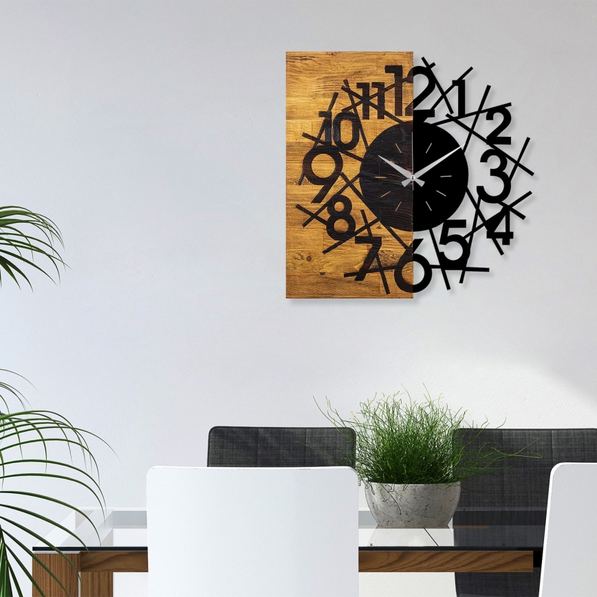 Orologio da parete 59x58 cm 1xAA legno/metallo