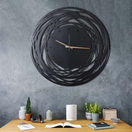 Orologio da parete 70 cm 1xAA nero/oro