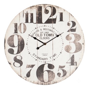 Orologio da parete a batteria (1 × AA), Ø 58,2 cm, marrone