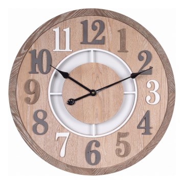 Orologio da parete, alimentazione 1x pila AA, Ø 60 cm, beige