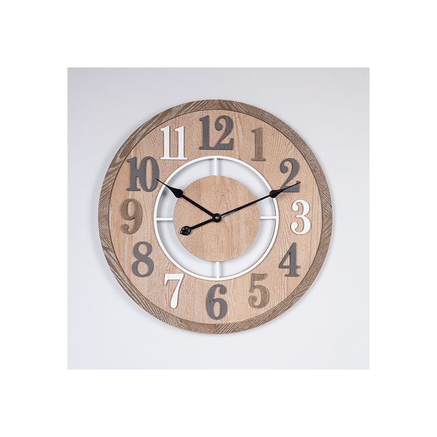 Orologio da parete, alimentazione 1x pila AA, Ø 60 cm, beige