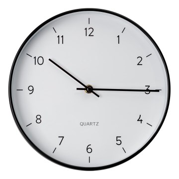 Orologio da parete diametro 25 cm 1xAA nero/bianco