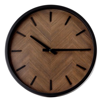Orologio da parete diametro 30 cm 1xAA nero/marrone