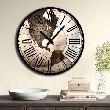 Orologio da parete diametro 50 cm 1xAA marrone