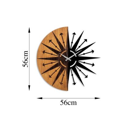 Orologio da parete diametro 56 cm 1xAA legno/metallo
