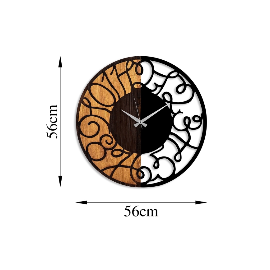 Orologio da parete diametro 56 cm 1xAA legno/metallo