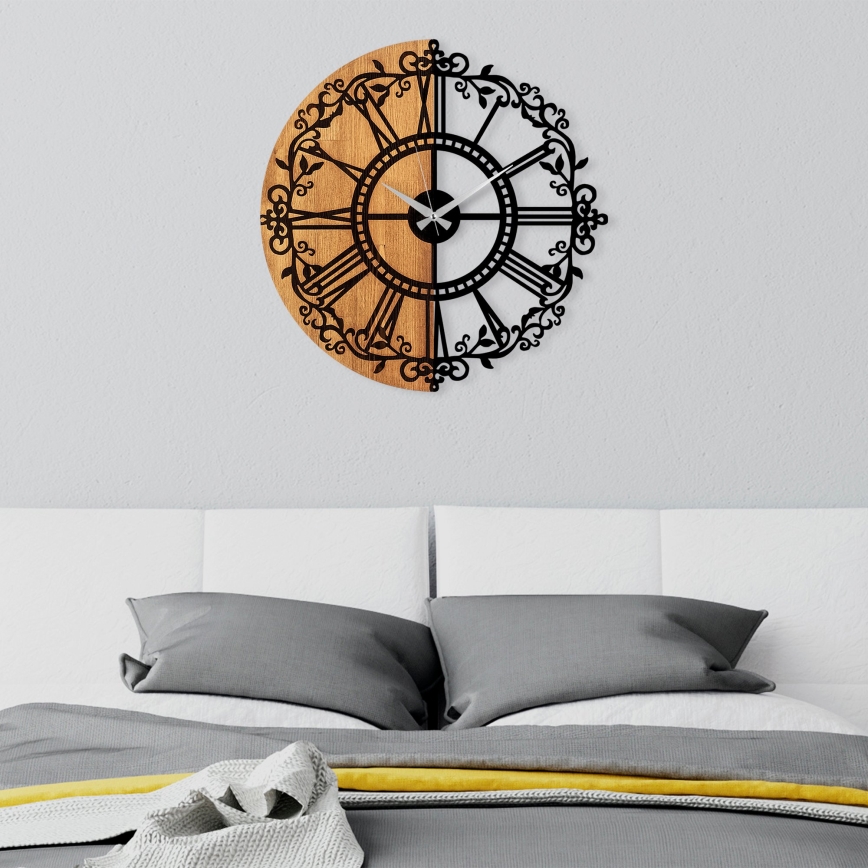 Orologio da parete diametro 56 cm 1xAA legno/metallo