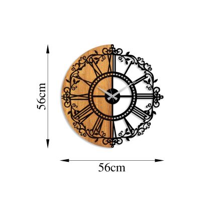 Orologio da parete diametro 56 cm 1xAA legno/metallo