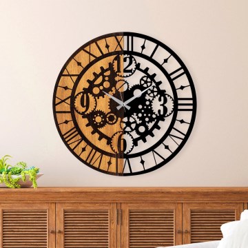 Orologio da parete diametro 56 cm 1xAA legno/metallo
