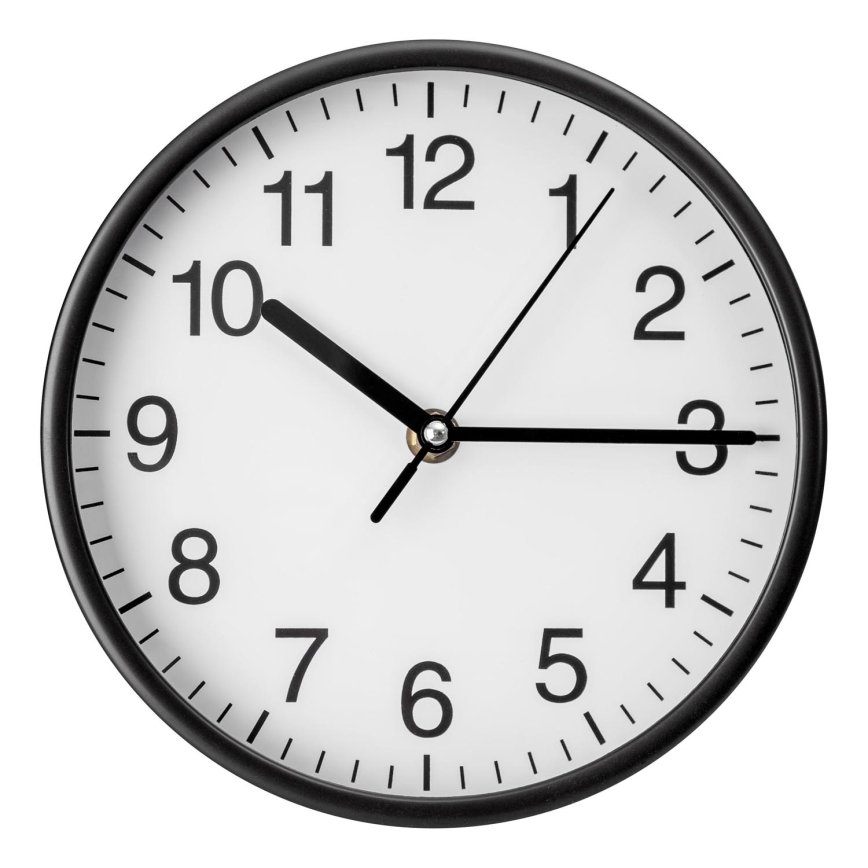 Orologio da parete Ø 20 cm 1xAA nero/bianco