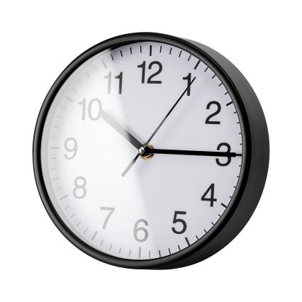 Orologio da parete Ø 20 cm 1xAA nero/bianco
