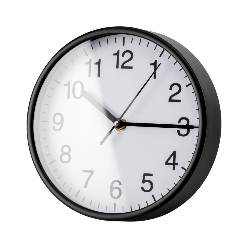 Orologio da parete Ø 20 cm 1xAA nero/bianco