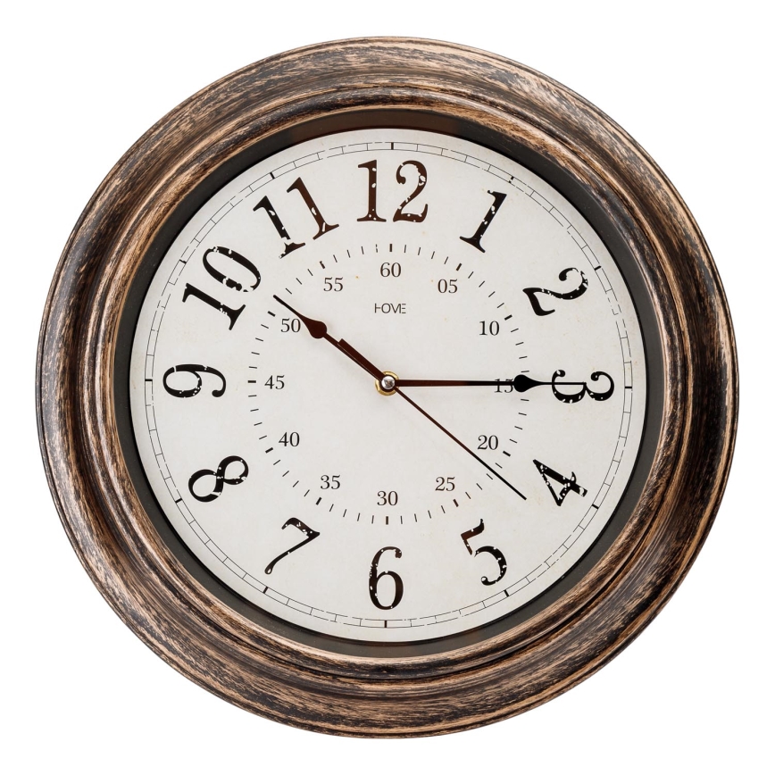 Orologio da parete Ø 40 cm 1xAA bronzo/bianco