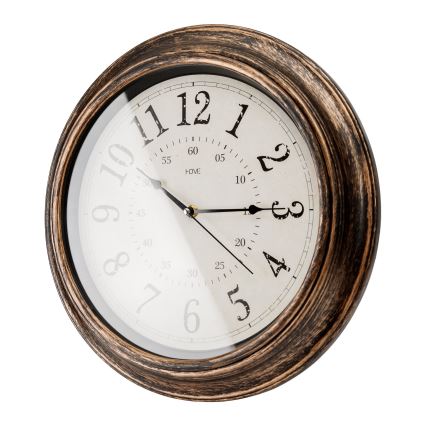Orologio da parete Ø 40 cm 1xAA bronzo/bianco