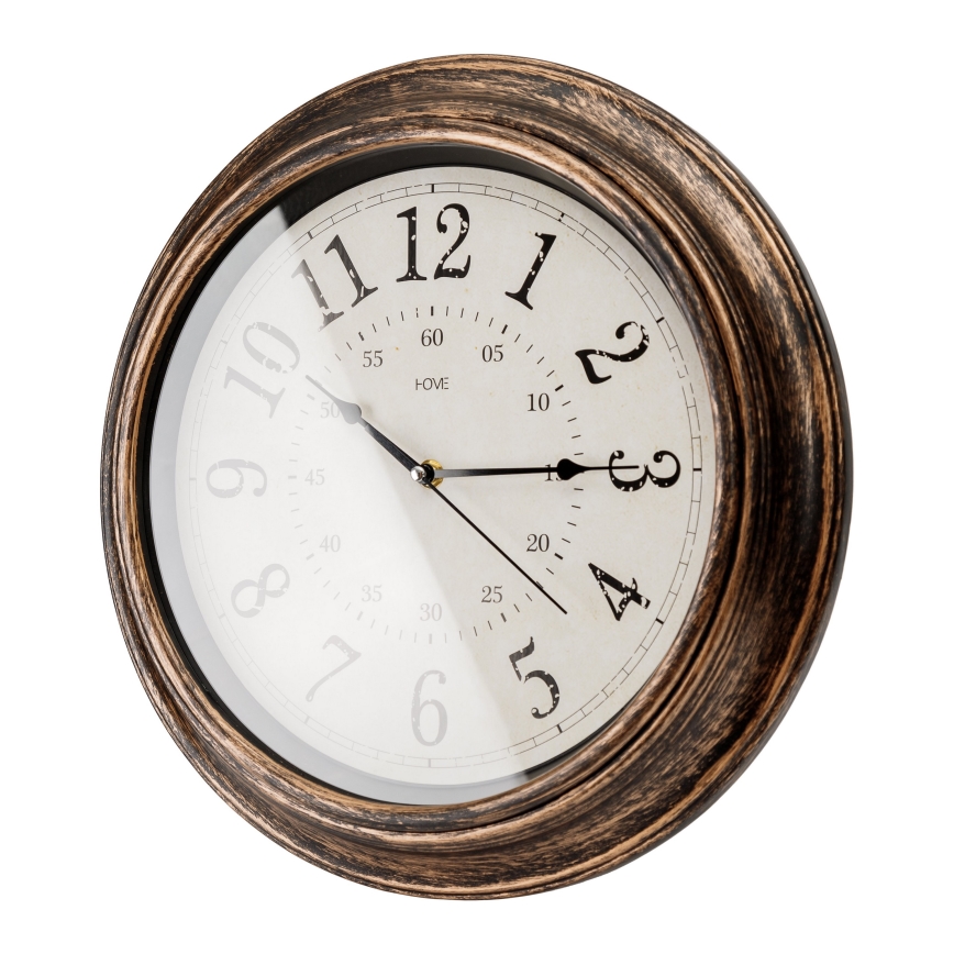 Orologio da parete Ø 40 cm 1xAA bronzo/bianco