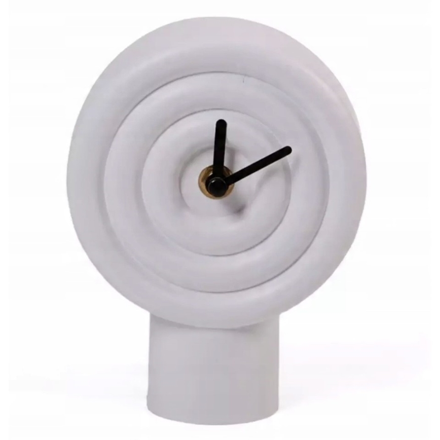 Orologio da tavolo in ceramica 16 cm 1xAA bianco