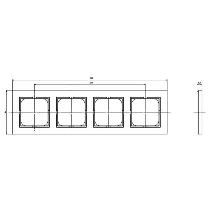 Ospel - Cornice 4 moduli SONATA, bianco opaco